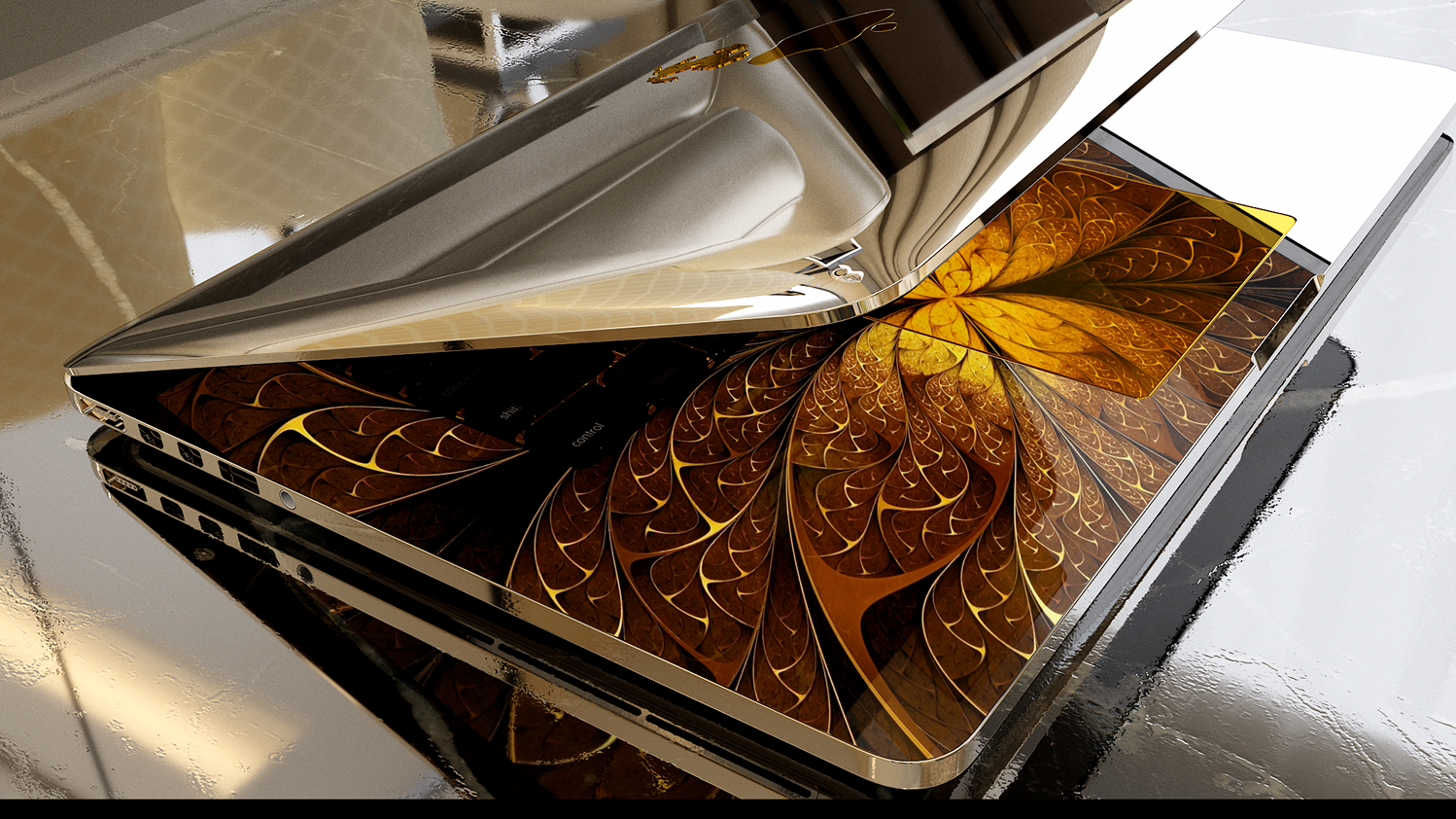 MacBook Gold 24k Белое Золото 999 пробы 